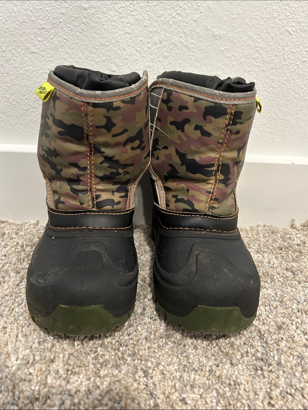Western Chief Kids Camo Snow Boots - Green, Black, Brown